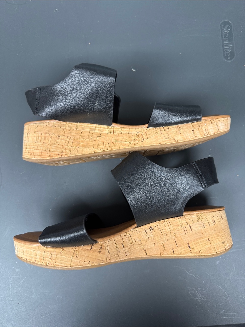 Eurosoft Black Women's Adjustable Buckle Sandals - Picture 3 of 8